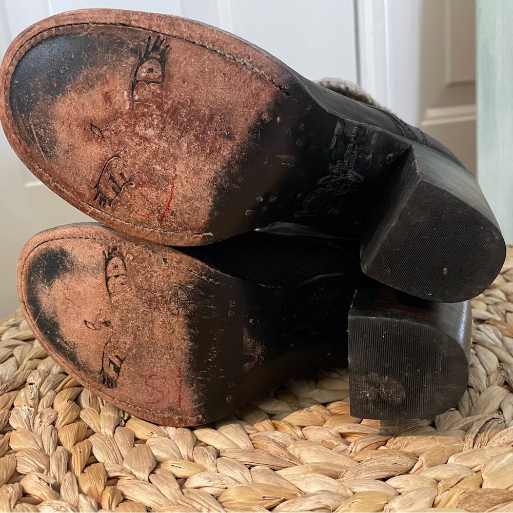 Freebird by Steven Swiss Brown Leather Ankle Booties Women's (Size 7) - Picture 10 of 13